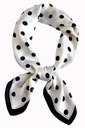 ШАРФ ЖЕНСКИЙ GAWROSZKA BANDANA, черно-белый, в горошек