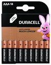 18x BATERIA ALKALICZNA DURACELL LR03 AAA R03