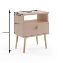 Nočný stolík IKON škandinávsky / macchiato Hĺbka nábytku 31 cm