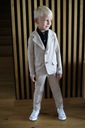 Oblek pre chlapca v kocke béžový 104 110 Značka Royal Kids