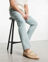 New Look NH8 mbq zelené slim fit nohavice casual W32/L30 Veľkosť 32/30