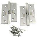 ПЕТЛЯ ДВЕРНАЯ САМОЗАКРЫВАЮЩАЯСЯ INOX 102x76мм 2шт.