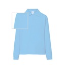 ДЕТСКАЯ ФУТБОЛКА ПОЛО С ДЛИННЫМ РУКАВОМ СИНЯЯ 12/14