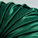 Dekoračný plisovaný vankúš velúr okrúhly fľašová zelená 35 cm NOVINKA Šírka produktu 35 cm