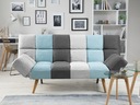 Sofa kanapa rozkładana szaro-niebieska Stan opakowania oryginalne