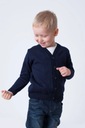 Tmavomodrý rozopínateľný sveter pre chlapca 116 Druh zapínaný