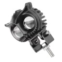 BLACK ALUMINUM HEADLIGHT MOTORCYCLE LED DWUKOLOROWA LIGHTS PRZECIWGOLEMNE I ROAD  photo 5