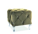 ПУФ HESTIA K VELVET BEIGE BLUVEL 28/ SILVER