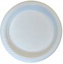 Тарелка Пластиковые тарелки, белые, 22 см, многоразовые, 100 шт.