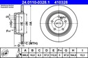 ATE 24.0110-0328.1 ДИСК ТОРМОЗНОЙ (1 ШТУКА)