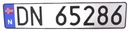 НОРВЕГИЙСКИЙ НОМЕРНОЙ ЗНАК С НОРВЕЖСКИМ ТИСНЕЕМ
