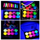 СМЫВАЮЩИЕСЯ СВЕТЯЩИЕСЯ КРАСКИ ФЛУОРЕСЦЕНТНЫЙ МАКИЯЖ 8 ЦВЕТОВ ДЛЯ ТЕЛА И ЛИЦА