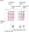 Индикатор напряжения и тока, последовательность фаз 60А/500В переменного тока + трансформаторы