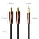 UGREEN Аудиокабель мини-джек 3 5 мм штекер 2 RCA штекер 2 м