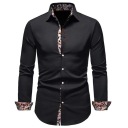 МУЖСКАЯ ЭЛЕГАНТНАЯ ТОРЖЕСТВЕННАЯ РУБАШКА С ДЕКОРАТИВНЫМИ ВСТАВКАМИ CASUAL