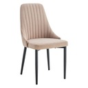 СТУЛ ДЛЯ ГОСТИНОЙ С МЯГКОЙ ОБИВКОЙ, ВЕЛЮР МОДЕРН ГЛАМУР KT200 EVA 2 ТАУП БЕЖЕВЫЙ