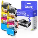 8x чернил для Brother MFC-5490 CN CMYK LC1100