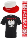 КОМПЛЕКТ POLAND FAN ФУТБОЛКА + ШАРФ + ШЛЯПА С ЭМБЛЕМОЙ ФЛАГА