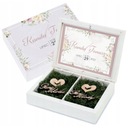 Шкатулка для свадебных колец БЕЛАЯ МОХ РОЗОВЫЙ Z2