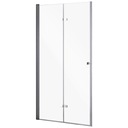 СКЛАДНАЯ ДУШЕВАЯ ДВЕРЬ RECAVE 85 СМ ХРОМИРОВАННАЯ СТЕКЛЯННАЯ СТЕНА ХРОМИРОВАННОЙ КАБИНЫ