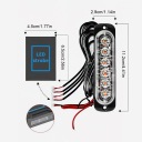 4X МИГАЛКА ФАРА LED (СВІТЛОДІОД) POMARANCZOWA ДОПОМОГА ЛАФЕТА 12-24V СВІТЛОДІОДНА БАЛКА Z ПУЛЬТОМ  фото 11
