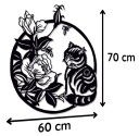 УКРАШЕНИЕ НА СТЕНУ КОШКА, АЖУРНАЯ КАРТИНА, КОШКА, УКРАШЕНИЕ, КАРТИНЫ ДЛЯ ГОСТИНОЙ, XL, 70 см