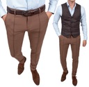 Jasnobrązowe Spodnie Męskie dopasowane - rozmiar 33