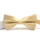 Мужской галстук-бабочка бежевого/золотого цвета с нежным горошком