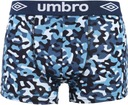 UMBRO PÁNSKE BOXERKY NOHAVIČKY 4 KUSY ČIERNE MORO L Dominujúci vzor logo