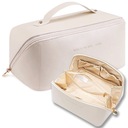 ЖЕНСКАЯ КОЖАНАЯ ДОРОЖНАЯ СУМКА ДЛЯ КОСМЕТИКИ.