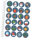 KALENDARZ ADWENTOWY a5 24 NAKLEJKI ŚWIĄTECZNE 02