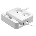 РАЗЪЕМ ПИТАНИЯ 2 РОЗЕТКИ, ПОДСТАВКА, 3x USB, БЕЛЫЙ