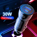 30W PD QC 3.0 FLASH CAR CHARGER FAST CHARGING USB C CHARGING PARA APPLE 