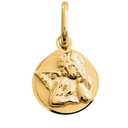 ZŁOTY MEDALIK W KSZTAŁCIE KOŁA Z ANIOŁKIEM PR. 585