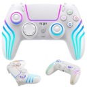 Беспроводная площадка PS4 PC White RGB 2 Вибрирующие двигатели акнерометра #1