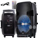 ПОРТАТИВНАЯ СЦЕНИЧНАЯ КОЛОНКА АККУМУЛЯТОР BLUETOOTH USB SD РАДИО + МИКРОФОНЫ