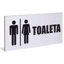 ТУАЛЕТНАЯ ТАРЕЛКА | ЗНАК ЖЕНСКОГО И МУЖСКОГО ТУАЛЕТА | АЛЮМИНИЙ 20х10см