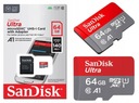 SANDISK ULTRA microSDXC 64GB 140MB/s + SD ADAPTÉR Adaptér v sade Áno