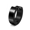 Черные серьги-пусеты круглой формы в стиле панк, готики, сталь