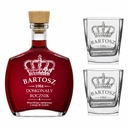 Графин с гравировкой и 2 бокала для виски ЛИКЕР, ВИСКИ, ВОДКА