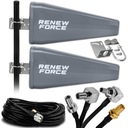 2 МОЩНЫЕ антенны для всех LTE-маршрутизаторов 46 дБ. НАРУЖНЫЙ маршрутизатор 10 м.