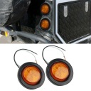 2-CALOWA КРУГЛА ДІОДА LED (СВІТЛОДІОД) DO ПРИЧЕПИ ЖОВТА ФАРА ГАБАРИТ БІЧНА B7  фото 7