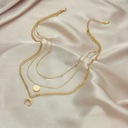 Золотое женское ожерелье Позолоченное золото 18 карат Boho Celebrity Хирургическая сталь 316L