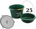 ВЕДРО ДЛЯ ПРИМАНКИ 25 Л + ЧАША 8 Л + ПРОЗРАЧНАЯ КРЫШКА + СИТО 4