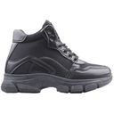 Sneakersy BUTY SPORTOWE DAMSKIE PLATFORMA czarne