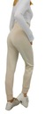Bavlnené nohavice dámske gumové vrecká v páse Dominujúca farba béžová