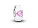CHARMS PRZYWIESZKA KÓŁKO CIRCLE RING SERCE CYRKONI