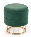 Puf MINTY velúrový sedák s úložným priestorom velvet zelený do obývačky Hĺbka nábytku 37 cm