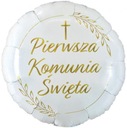 BALON FOLIOWY PIERWSZA KOMUNIA ŚWIĘTA 46cm