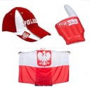 Комплект болельщика Польши, кепка национальной сборной, флаг, накидка, лапа